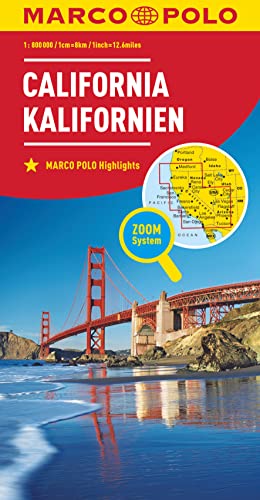 MARCO POLO Kontinentalkarte Kalifornien 1:800.000: Mit Marco Polo Highlights und Zoom System